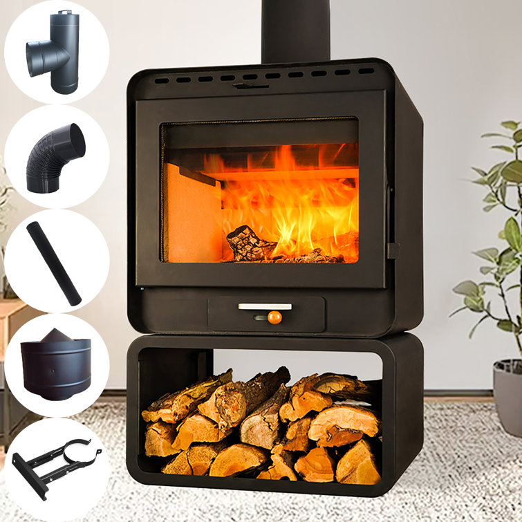 Portable wood outlet fireplace